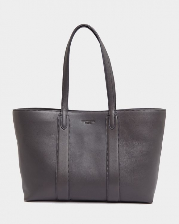 Paul Costelloe Living Studio Grey Leather Shopper Tote Bag Paul Costelloe Living Studio Grey Leather Shopper Tote Bag