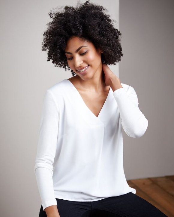 V-Neck Jersey Back Top V-Neck Jersey Back Top
