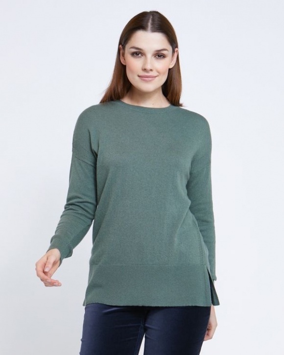Paul Costelloe Living Studio Green Rib Side Panel Jumper Paul Costelloe Living Studio Green Rib Side Panel Jumper