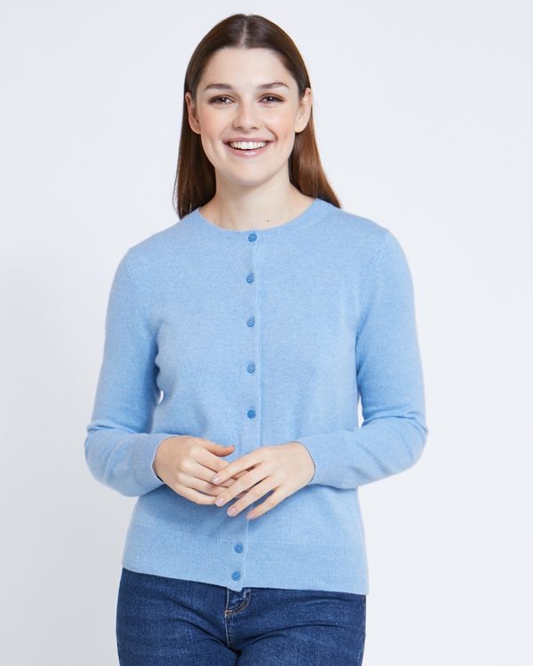 Paul Costelloe Living Studio Light Blue Cashmere Cardigan