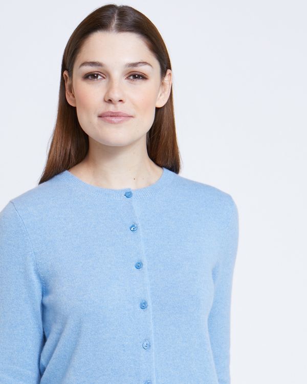 Paul Costelloe Living Studio Light Blue Cashmere Cardigan