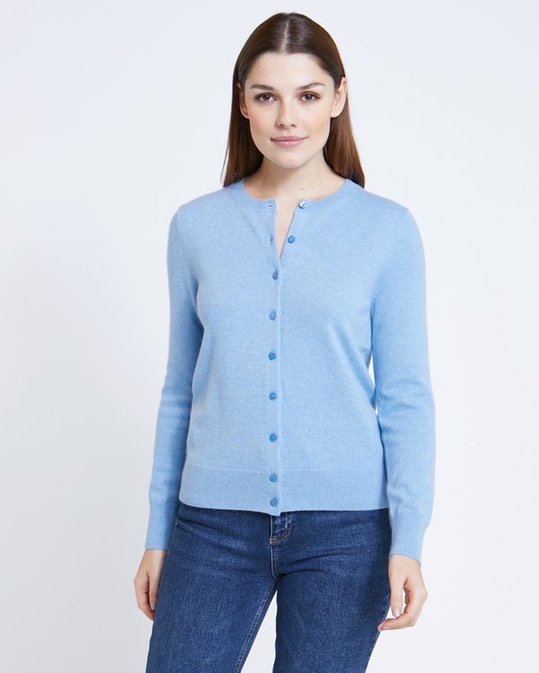 Paul Costelloe Living Studio Light Blue Cashmere Cardigan
