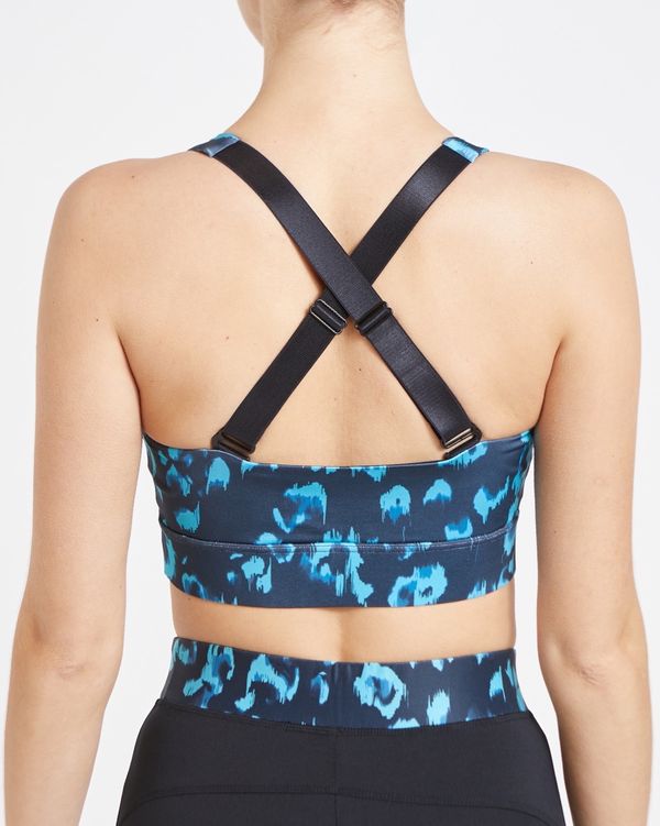 Printed Cross Back Sports Bra