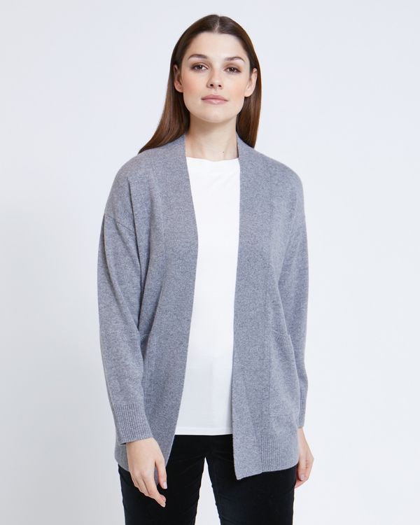 Paul Costelloe Living Studio Grey Cashmere Pocket Cardigan
