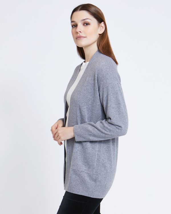 Paul Costelloe Living Studio Grey Cashmere Pocket Cardigan
