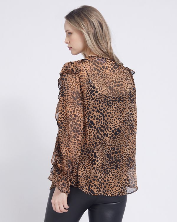 Savida Maternity V-Neck Ruffle Blouse