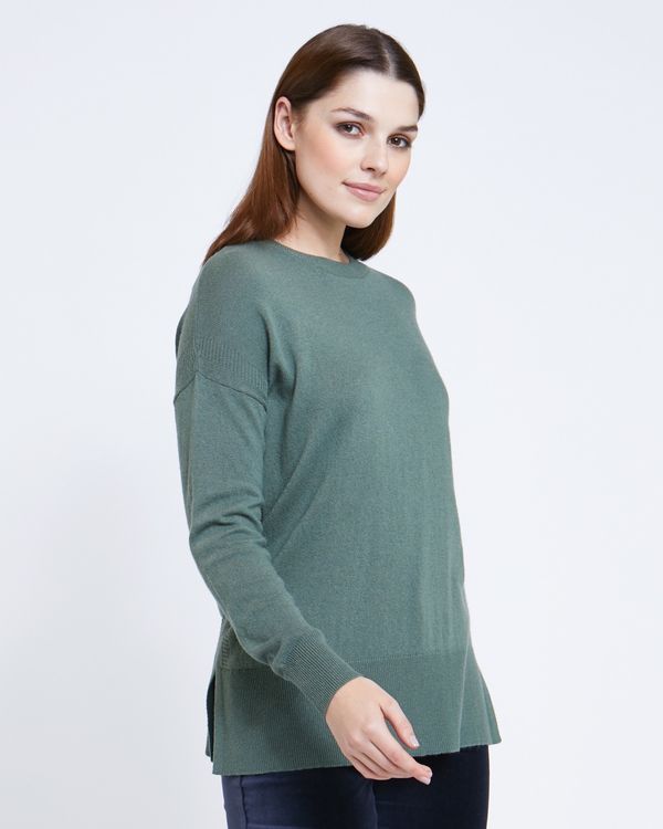 Paul Costelloe Living Studio Green Rib Side Panel Jumper