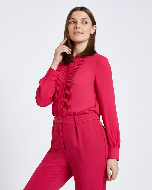 Paul Costelloe Living Studio Pink Pleat Front Blouse