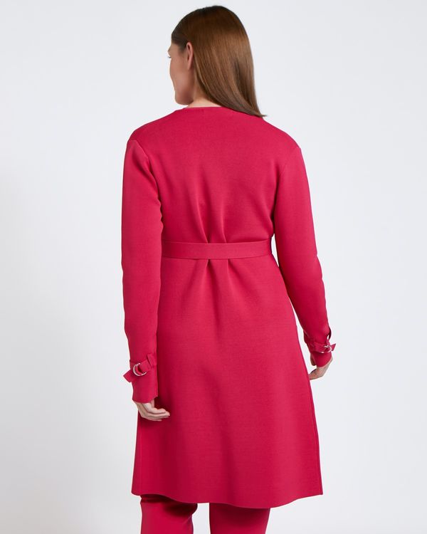 Paul Costelloe Living Studio Pink Viscose Belt Cardigan
