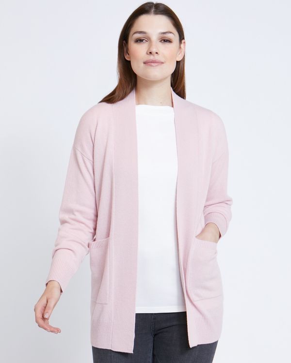 Paul Costelloe Living Studio Blush Cashmere Pocket Cardigan